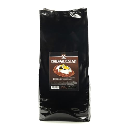 Pangea Hatch Premium Reptile Egg Incubation Substrate, 4 lb | Reptile Incubator, egg hatching substrate, vermiculite for reptiles substitute with visual moisture level color, reusable - size: 4 lb