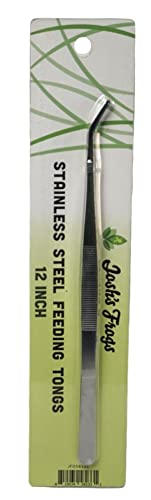 Josh's Frogs Stainless Steel Curved Reptile Feeding Tongs (12 inch)