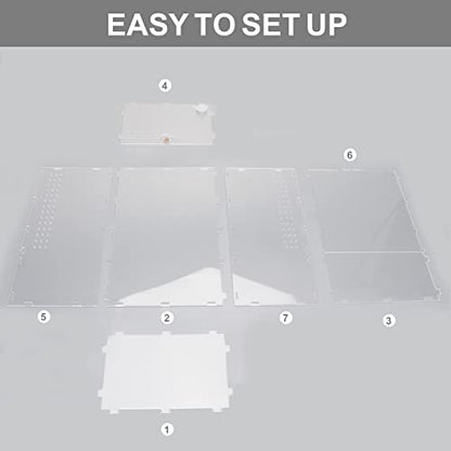 Aiicioo Micro Habitat Terrarium Enclosure 8x6x14 Inches Tarantula Enclosure Box Insect Habitat Clear Acrylic Reptile Feeding Tank for Jumping Spiders Insect Small Tree Dwelling Reptiles - size: 8x6x14 Inches