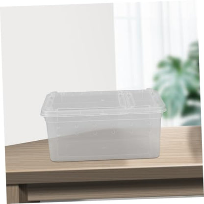 HANABASS Reusable Reptile Breeding Box Safe Feeding Container for Snakes Frogs Turtles and Animals Compact Terrarium for Home and Travel