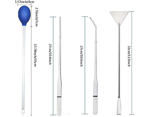 Acrylic Coral Spot Feeder Long Tube,Aquarium Tweezer for Reef Anemones Eels Lionfish,Stainless Steel Straight Curved Aquarium Tweezer Reptile Feed Tong Spatula Tool for Aquatic Plant Spider Snake