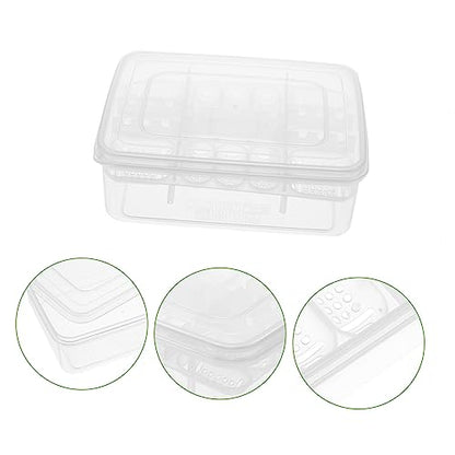 BESPORTBLE Egg Incubator Box for Reptiles 16 Holes Clear Lid Leakproof Made of Durable Plastic for Gecko Turtle and Lizard Eggs