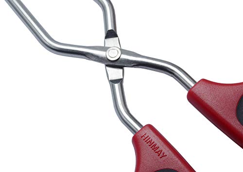 HINMAY Stainless Steel Scissor Tongs 11" Grilling Tongs, Set of 2 - size: 11-Inch