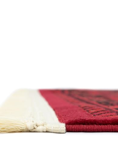 Unique Loom Tekke Collection Area Rug - Sheibani (2' x 6' 1" Runner, Red/ Black) - size: 2' x 6'1" (Runner)