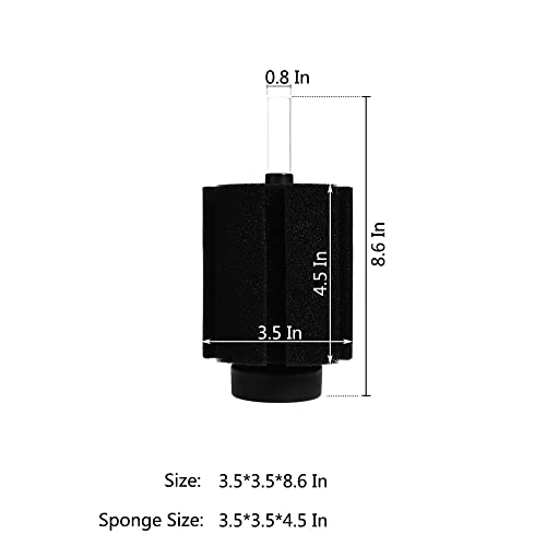 Aquarium Bio Sponge Filter with Air Stone for Betta Tank | Clear and Quiet Aquariums for Betta Fry Shrimp Tiny Fish Tank