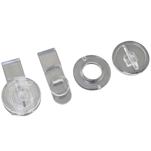 6PCS Acrylic Door Buckle Tongue Lock 1.89 x 1.18 x 0.7in Pet Cage Lock Latch Transparent Hinge Buckle Sliding Door Hasp Door Latch Door Locks