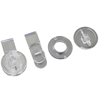6PCS Acrylic Door Buckle Tongue Lock 1.89 x 1.18 x 0.7in Pet Cage Lock Latch Transparent Hinge Buckle Sliding Door Hasp Door Latch Door Locks