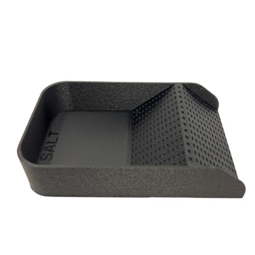 Hermit Crab Watering Pool | Platform Pool Accessory with Access Ramp for Hermit Crabs | 6.5" x 4" | Made in USA (Salt Only, Black) - color: Salt Only, Black