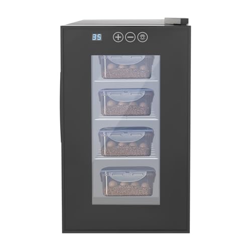 23L Incubator for Hatching Reptile Eggs, Cooling & Heating 50-104°F, Digital | 23L Galvanized steel incubator with insulated glass, ideal for hatching turtle, lizard, snake eggs with stable temp.
