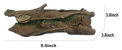 Nature-Inspired Hideout:The Best Bark-Texture Hide for Reptile or Fish - size: Small