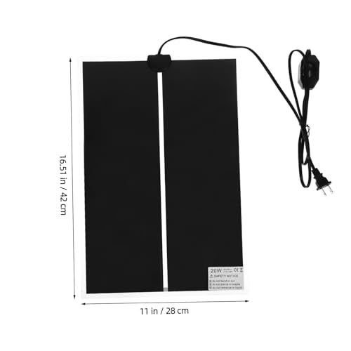 Sosoport 3pcs Reptile Heat Mat with Temperature Controller for Snake Tank Portable Heating Pad Electric Heat Mat for Lizards Reptile Terrarium