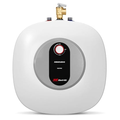Electric Tank Water Heater, MIZUDO 8 Gallon Point of Use Hot Water Heater | Easy to Install for Kitchen, Food Truck, RV, Camper, 120V 1440W, Under Sink, Wall or Floor Mounted - color: 8 Gal