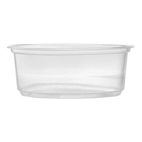 Karat [8oz - 500 ct] Clear PP Plastic Round Deli Food Container for Hot and Cold Food, BPA-Free, (FP-DC8-PP) - size: 8 oz Container