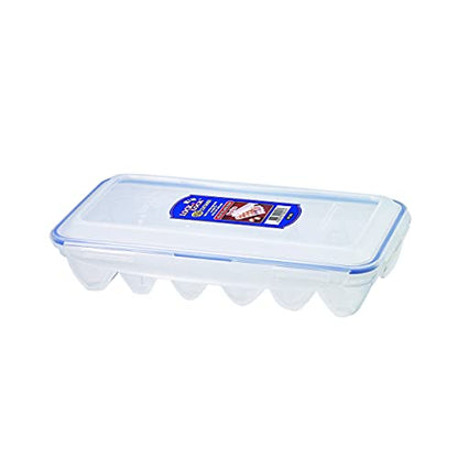 Lock & Lock HPL955 Egg Storer for 18 Eggs- Clear/Blue, 32 x 17.5 x 32 cm