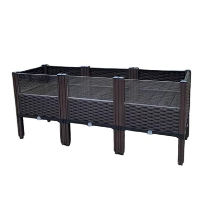 Large Tortoise Habitat Enclosure Semi-Aquatic Reptile Terrarium box turtle | solid acrylic panels/Plastic (47"Lx16"Wx20"H) -Reptile Enclosure Turtle Habitat Kit Land/Water Zone Design