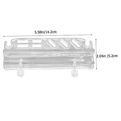 Abaodam Fish Tank Tweezers and Scissors Holder Rack Transparent Acrylic Aquarium Cleaning Accessory Organizer Wall-Mounted Tool Storage for Scissors Tweezers and More