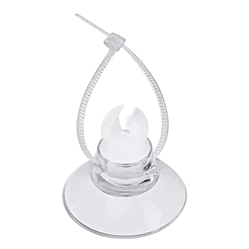 Pawfly 20 Pack Aquarium Suction Cups with Clips and Adjustable Zip Ties Cables Fish Tank Tools for Binding Moss Holding Airline Tubing Decorations Shrimp Nests and Reptile Hammocks - size: 20 Pack