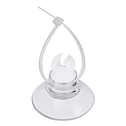 Pawfly 20 Pack Aquarium Suction Cups with Clips and Adjustable Zip Ties Cables Fish Tank Tools for Binding Moss Holding Airline Tubing Decorations Shrimp Nests and Reptile Hammocks - size: 20 Pack