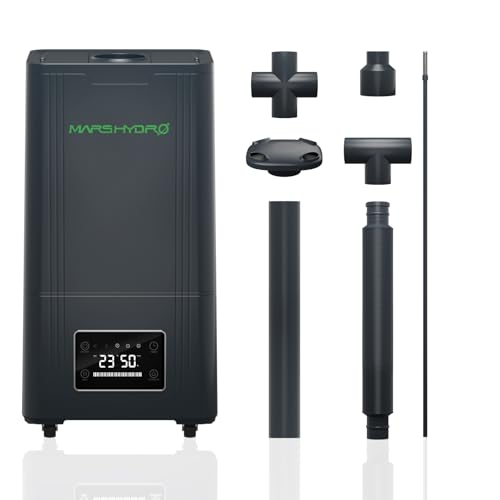 MARS HYDRO Plant Humidifier 15L with Adjustable Humidity | Timer Function,Ultrasonic Precise and Silent Operation,No-Leak Seal for Grow Tent,Indoor Planting,Greenhouse,Bedroom - size: 15L