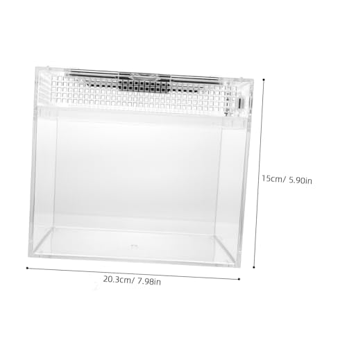 1pc Reptile Feeding Box Transparent Pet Display Container for Lizards Snakes and Turtles Lightweight and Compact Crawling Ventilation for Easy Observation and Cleaning