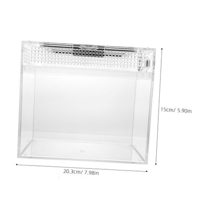 1pc Reptile Feeding Box Transparent Pet Display Container for Lizards Snakes and Turtles Lightweight and Compact Crawling Ventilation for Easy Observation and Cleaning