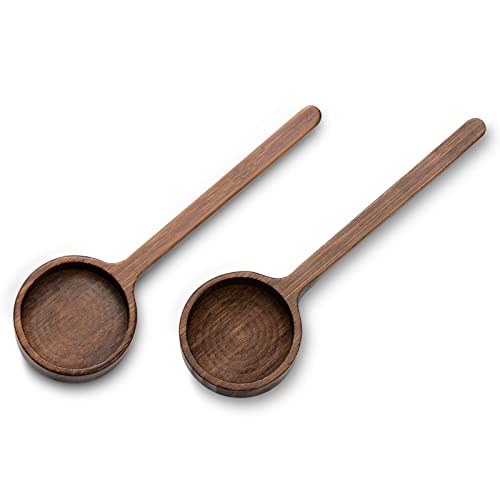 Bamboo Coffee Scoop Long Handle 10g Measuring Scoop for Deep Jars and Containers - color: Brown