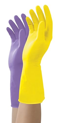 Mr. Clean Large Reusable Latex Gloves, 2 Color, 2 Pairs - size: 2 Pair (Pack of 1)