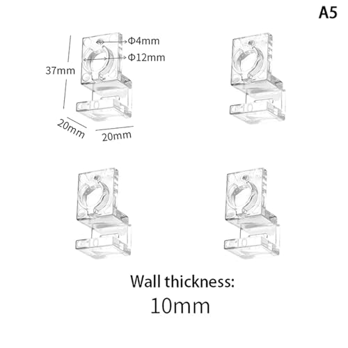Aquarium lid Clips 8Pcs Fish Tank Acrylic Clips for 5.5mm~15mm Wall Thickness Aquarium Lid Cover Support Holder Bracket Clamp Stand Supplies(10mm) - color: 10mm