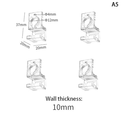 Aquarium lid Clips 8Pcs Fish Tank Acrylic Clips for 5.5mm~15mm Wall Thickness Aquarium Lid Cover Support Holder Bracket Clamp Stand Supplies(10mm) - color: 10mm