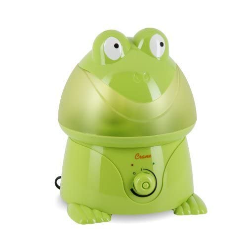Crane Ultrasonic Cool Mist Animal Humidifier for Kids Bedroom and Nursery, 1 Gallon Easy Clean, Adjustable Settings, Frog Humidifier - color: Frog