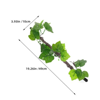 PRETYZOOM 2pcs Artificial Reptile Climbing Branch Vines with Suction Cups for Snake and Gecko Terrarium, Flexible Plastic Jungle Habitat Decor with Realistic Texture and Low Maintenance