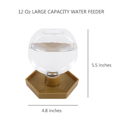 Reptile Water Feeder,Gecko Bearded Dragon Automatic Water Dispenser 12 Oz Amphibians Waterer Dish Terrarium Bowls for Lizards Turtles Snake Frog,Round Shaped