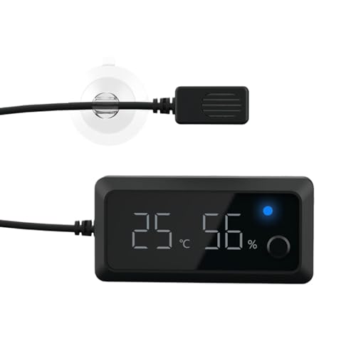 Generic Reptile Temp Humidity Gauge - Digital Hygrometer | Real-time Habitat Monitoring for Reptile Tank & Snake Tank Accessories
