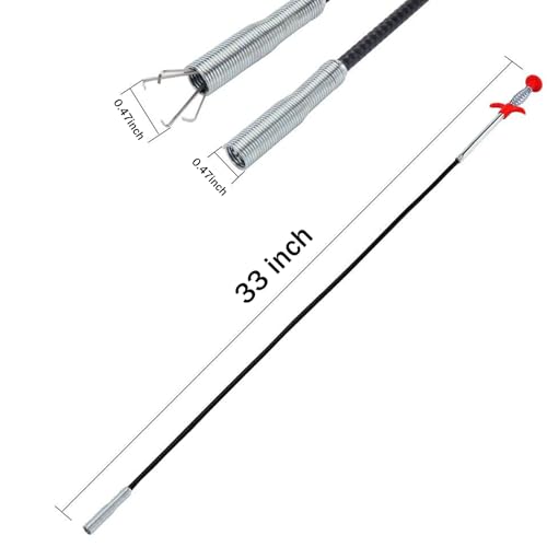 33 Inch Drain Snake Clog Remover Tool, Flexible Grabber Claw Pick Up Reacher Tool for Kitchen/Bathtub/Sewer/Toilet - style: 33 IN