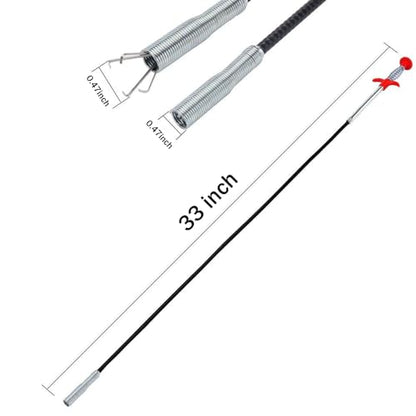 33 Inch Drain Snake Clog Remover Tool, Flexible Grabber Claw Pick Up Reacher Tool for Kitchen/Bathtub/Sewer/Toilet - style: 33 IN