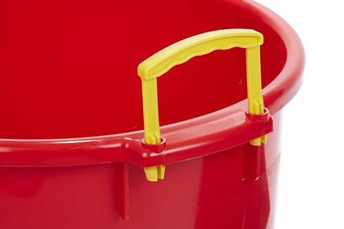 Little Giant® Plastic Muck Tub | Durable & Versatile Utility Bucket with Handles | Muck Bucket | Durable Handles | 70 Quart | Red - color: Red, size: 70 quart
