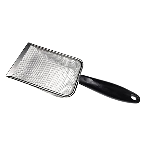 Reptile Stainless Steel Sand Scoops Metal Shovel Sifter Fine Mesh Terrarium Substrate Cleaner Corner Sifter Cleaner