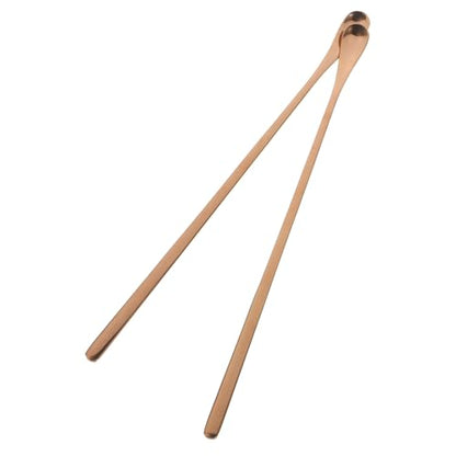 WOONEKY 2pcs Reptile Tong for Reptile Food Small Pet Feeding Spoon Gecko Feeding Tool Easy to Use Lizard Scoop - color: Rose Gold