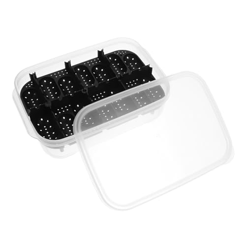 VICASKY Reptile Breeding Box Sturdy Snake Gecko Lizard Incubator Brooder for Quail Eggs - color: Black