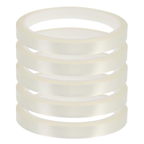 Didiseaon 5 Rolls High Temperature Heat Press Tape 10mm X 3 Polyester Sublimation Printing Tape for Industrial Repair and Thermal Resistant Applications