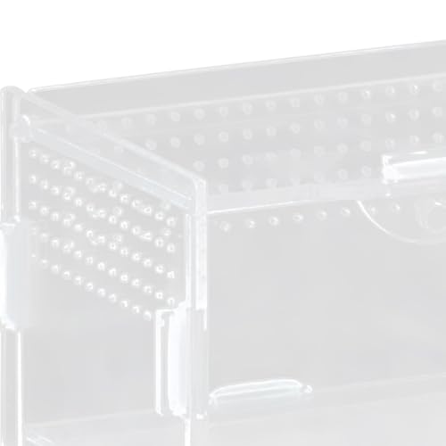 Reptile Breeding Box Acrylic Terrarium Container with Ventilation Holes for Snakes Turtles Chameleons Frogs Geckos Small Animal Habitat- 10x8x7cm