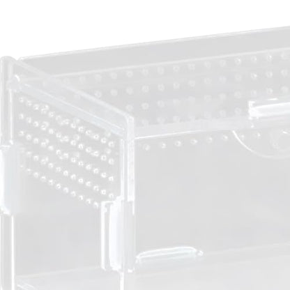 Reptile Breeding Box Acrylic Terrarium Container with Ventilation Holes for Snakes Turtles Chameleons Frogs Geckos Small Animal Habitat- 10x8x7cm