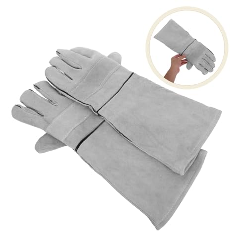 HANABASS 1 Pair Pet Protective Gloves Enhanced Grip for Dogs Cats and Reptiles Heat Resistant for Grooming and Feeding Easy Maintenance for Use