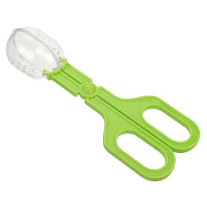 Toddmomy Reptile Feeding and Cleaning Tool Multi-Functional Poop Scoop Clamp for Aquariums Safe Clip for Easy Feeding and Waste Removal Reptile Tanks Green