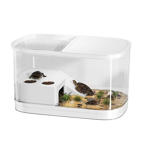 Bearded Dragon Tank Reptile Habitat Enclosure | Tarantula Habitat Container for Spider Chameleon Tarantula Bearded Dragon Frog Snack Gecko Tortoise - size: White