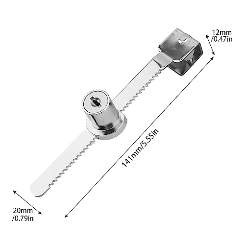 2 Pack Sliding Glass Door Ratchet Lock, Glass Display Case Lock | Rust-Proof,Keyed Alike Showcase Lock,Use on Various Glass Doors, Including Display Cabinets, Showcases, Sliding Glass Door
