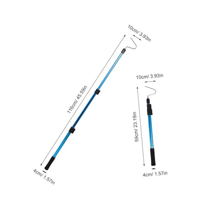 Retractable Snake Hook and Metal Snake Grabber, Collapsible Aluminum Alloy Reptile Catching Tool 19.7-45.7in for Garden and Outdoor Handling
