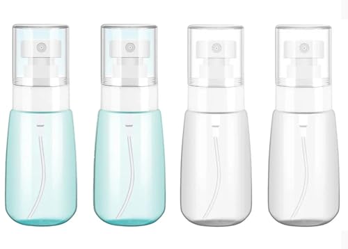Small Spray Bottle Travel Size Hair Mister Fine Mist Sprayer for Home Cleaning Hair Styling Pet Grooming Plant Care - color: 2oz - Pack 4