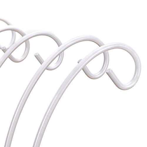 OwnMy 10PCS White Ornament Display Stand Holder Iron Ornament Hanger Stands | Metal Tabletop Ornament Stands for Display, Ornament Hanging Racks for Hanging Witch Balls, Crystal Ball, Air Plant Terrarium