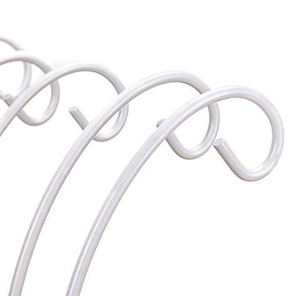 OwnMy 10PCS White Ornament Display Stand Holder Iron Ornament Hanger Stands | Metal Tabletop Ornament Stands for Display, Ornament Hanging Racks for Hanging Witch Balls, Crystal Ball, Air Plant Terrarium